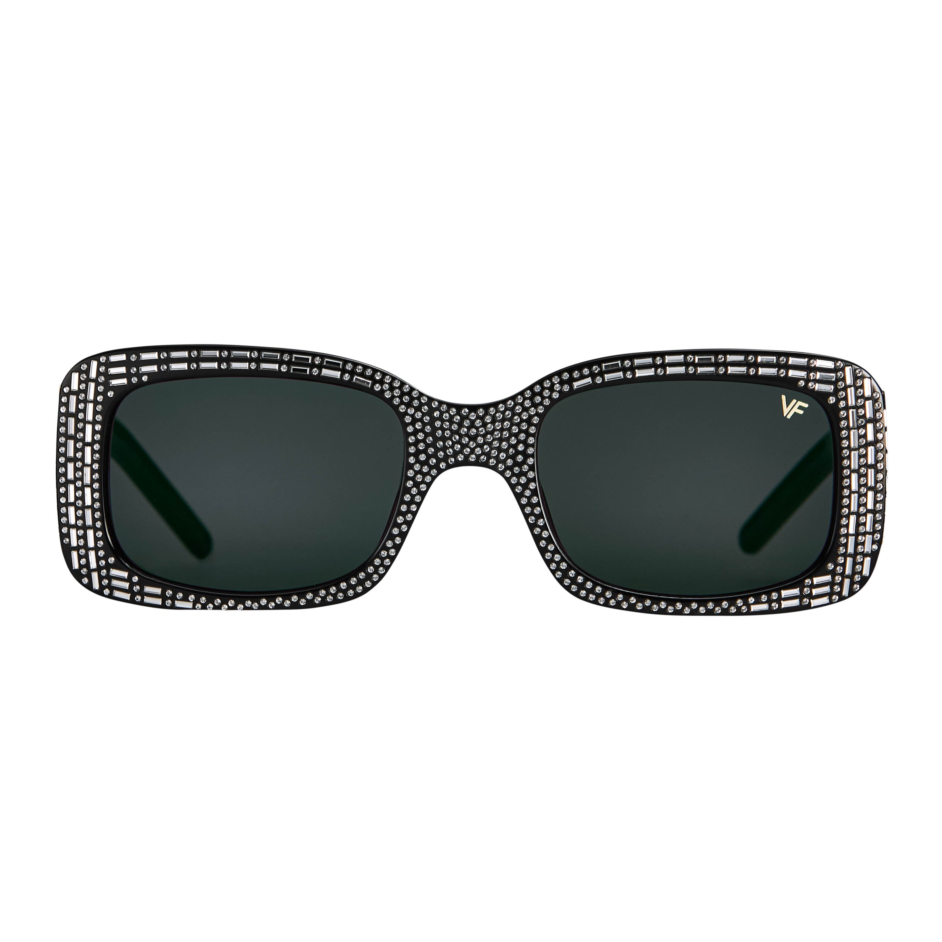Godfather Black Acetate Swarovski Baguette Crystals Edition