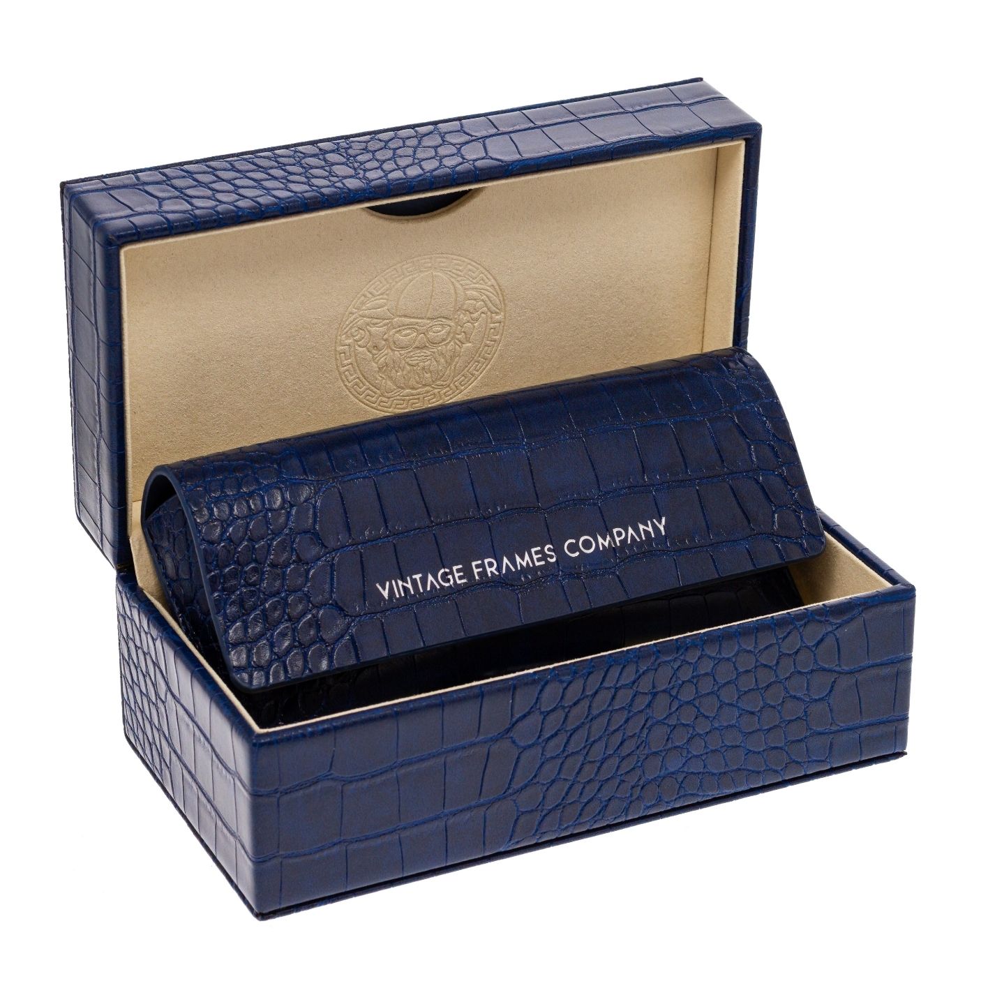 Limited Edition Blue Leather Snakeskin Box and Case