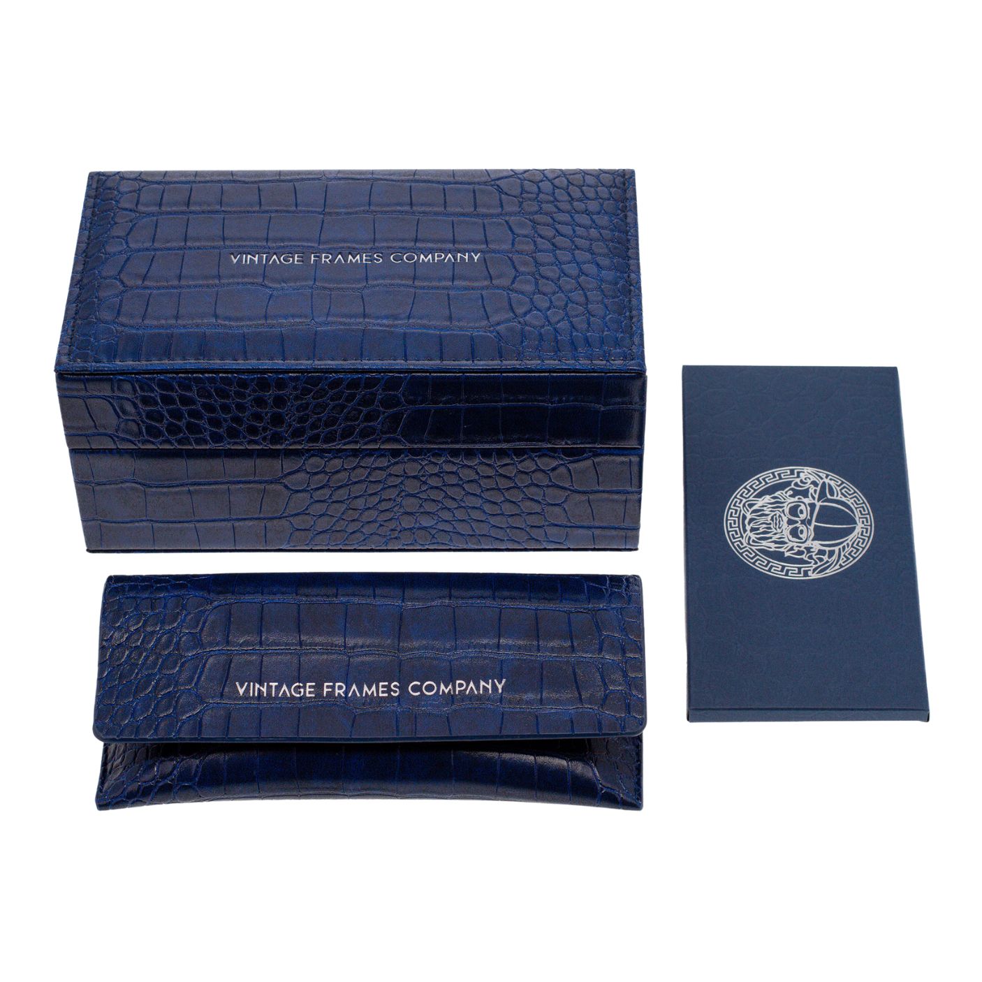 Limited Edition Blue Leather Snakeskin Box and Case