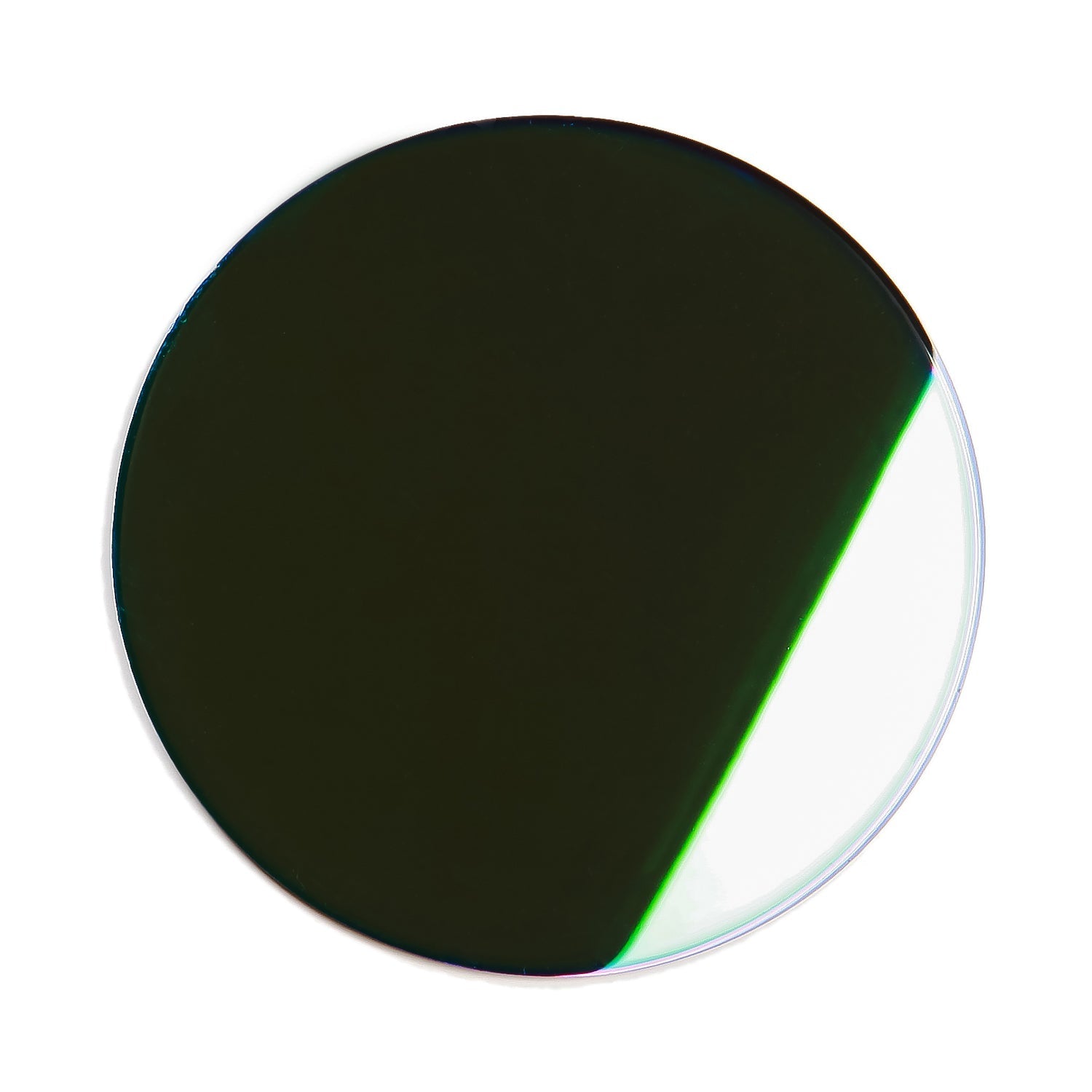 222 - Black Green Solid Mirror