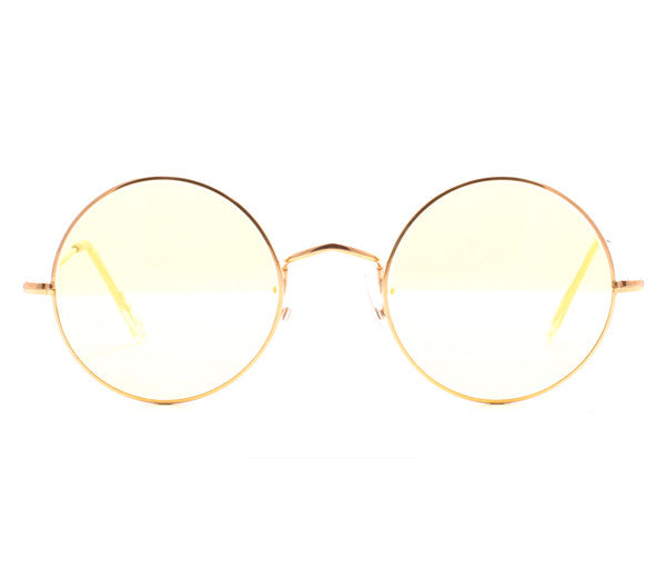 Vintage Hilton Classic 2 14KT RG Frames w/ Yellow Lenses Front