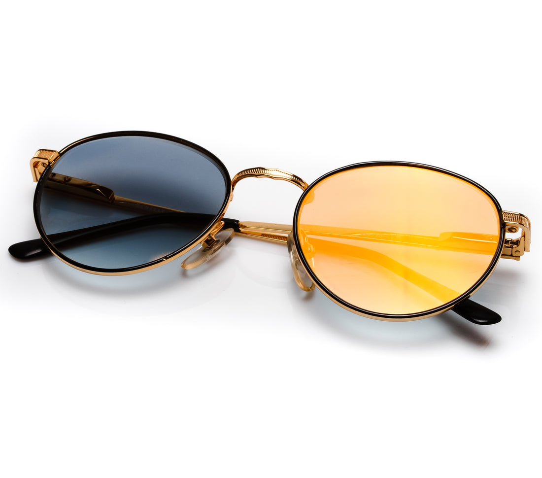 VF by Vintage Frames Bentley 21Kt Grail (Light Navy Gradient Flash Gold) Thumbnail