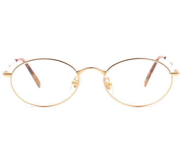 Vintage Paolo Gucci 6410 Special Edition Flash Gold Plated Lenses Sunglasses Front