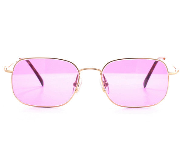 Vintage Paolo Gucci 7415 21k Gold Plated Sunglasses Front