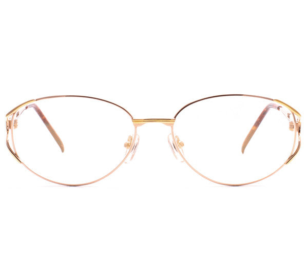 Vintage Paolo Gucci 8103 21k Special Edition Flash Gold Plated Lenses Sunglasses Front