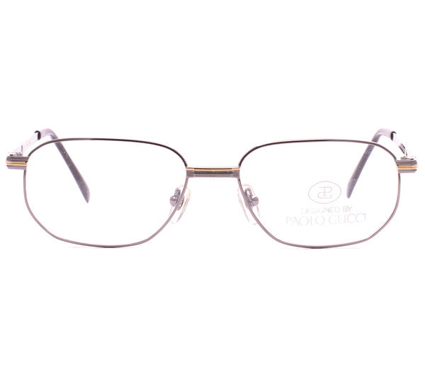 Vintage Paolo Gucci 8110 21k Gold Plated Sunglasses Front