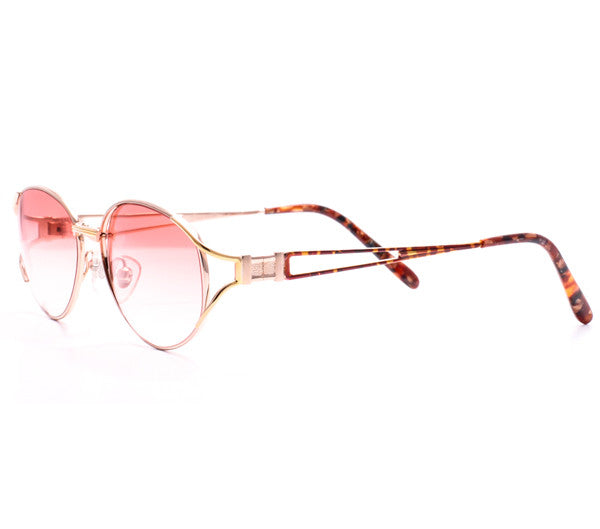 Vintage Paolo Gucci 8103 H1N1 21k Gold Plated Sunglasses Side