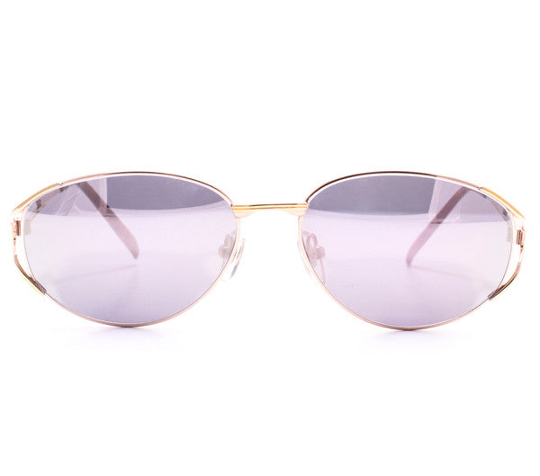 Vintage Paolo Gucci 8103 H1N1 21k Gold Plated Sunglasses Front