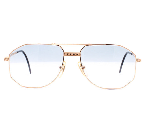 Vintage Tiffany T127 23k Gold Plated Sunglasses Front