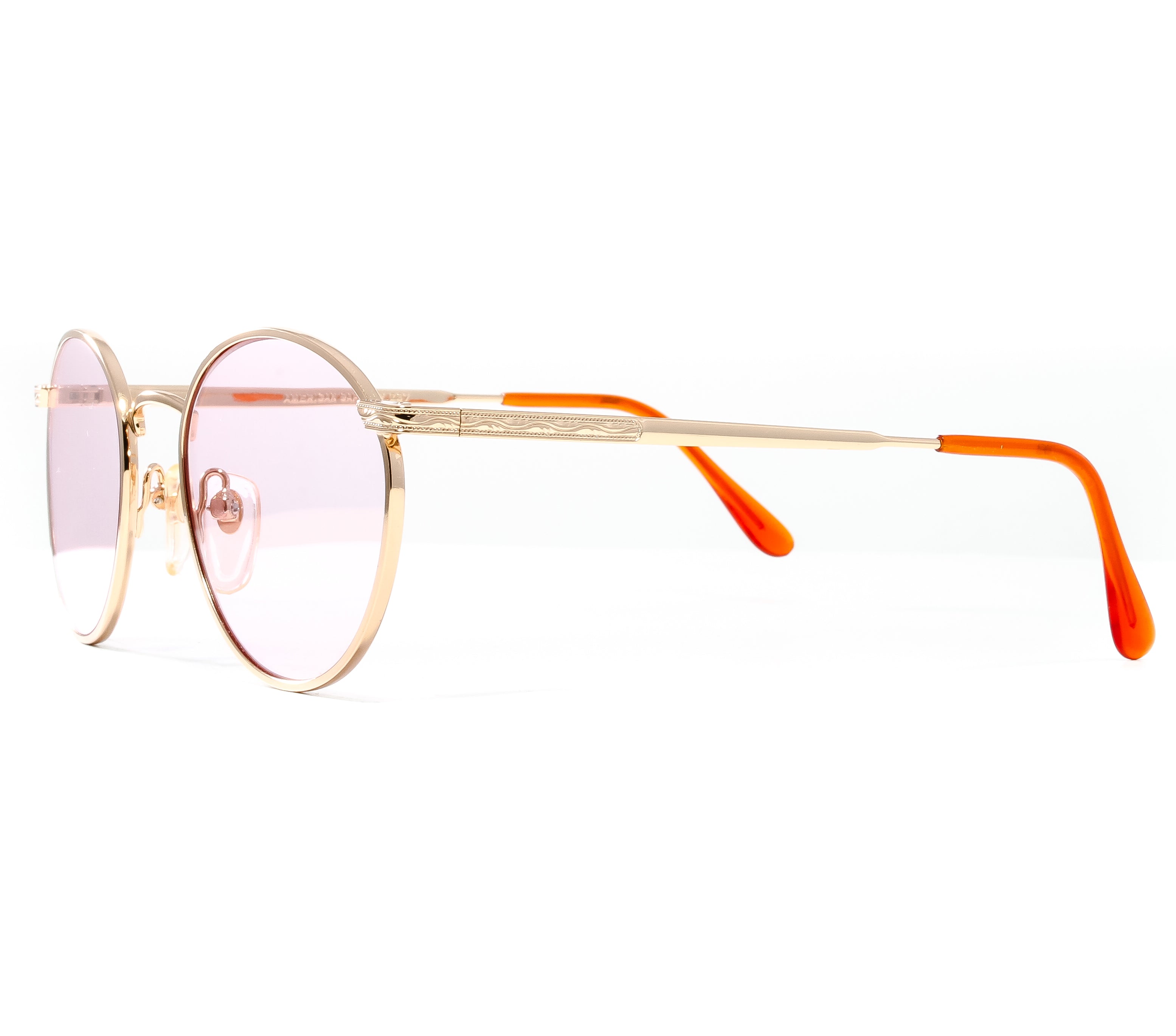 VF by Vintage Frames Miami Vice 4 (Baby Pink Flash Gold Flat Lens) Side