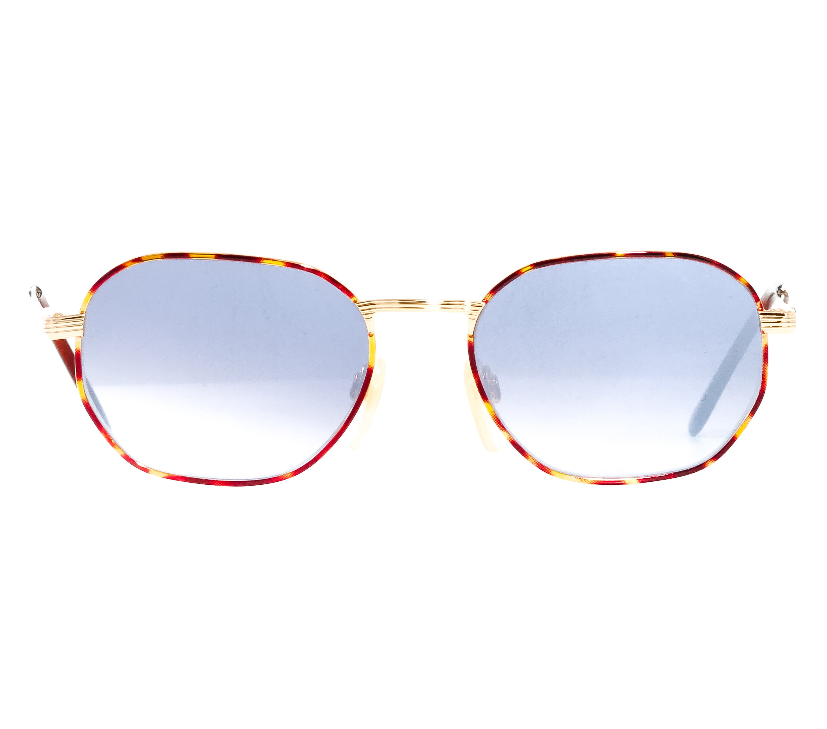 VF by Vintage Frames Bentley Detroit Player (Grey Gradient Flash Blue Flat Lens) Front