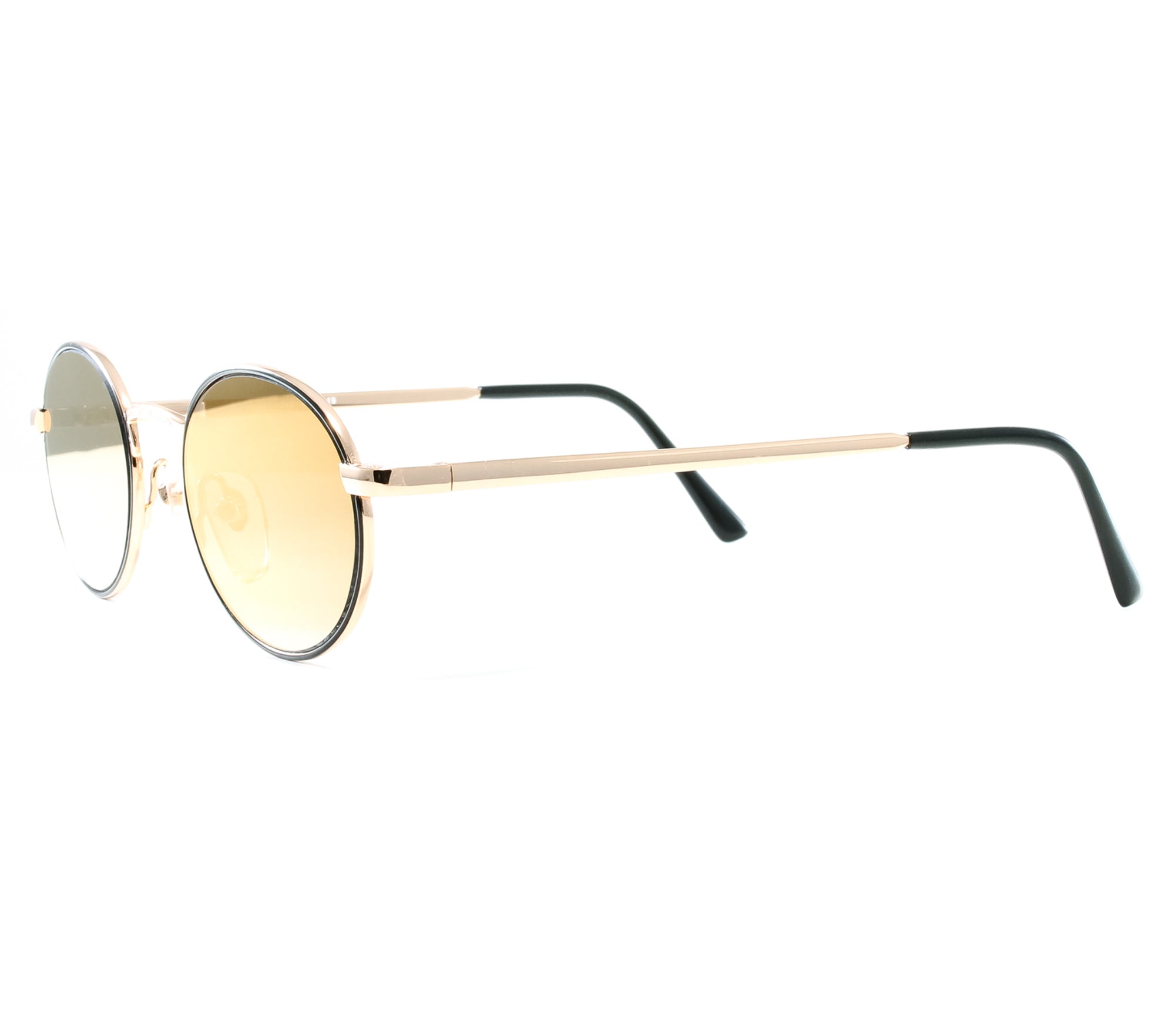 VF by Vintage Frames Detroit Player The "D" Grail (Black Gradient Flash Gold Flat Lens) Side