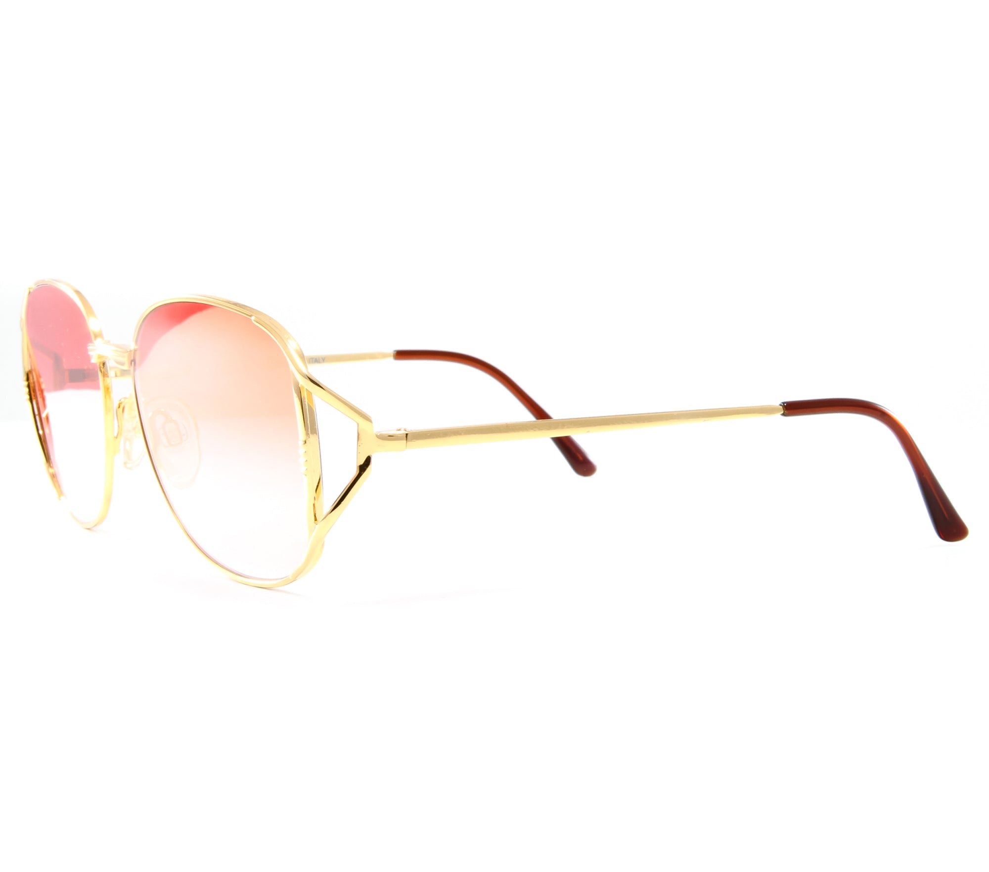 VF by Vintage Frames Tartare (Red Gradient Flash Gold Flat Lens) Side