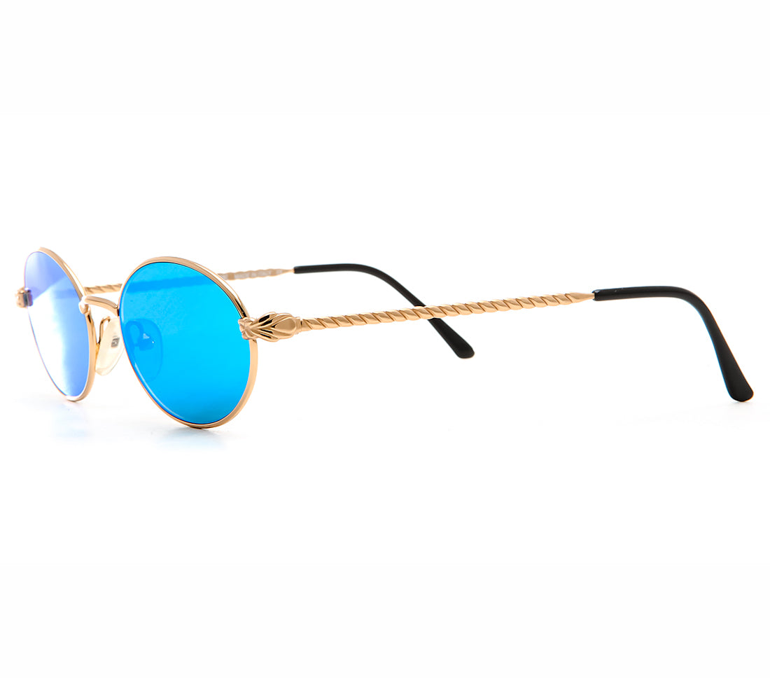 Gianfranco Ferre 238 (Black Blue Mirror Flat Lens)