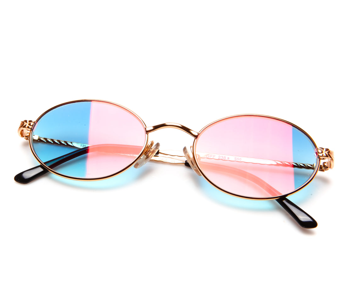 Gianfranco Ferre 238 (Royal Blue Two-Tone Gradient Multi Flash Flat Lens)