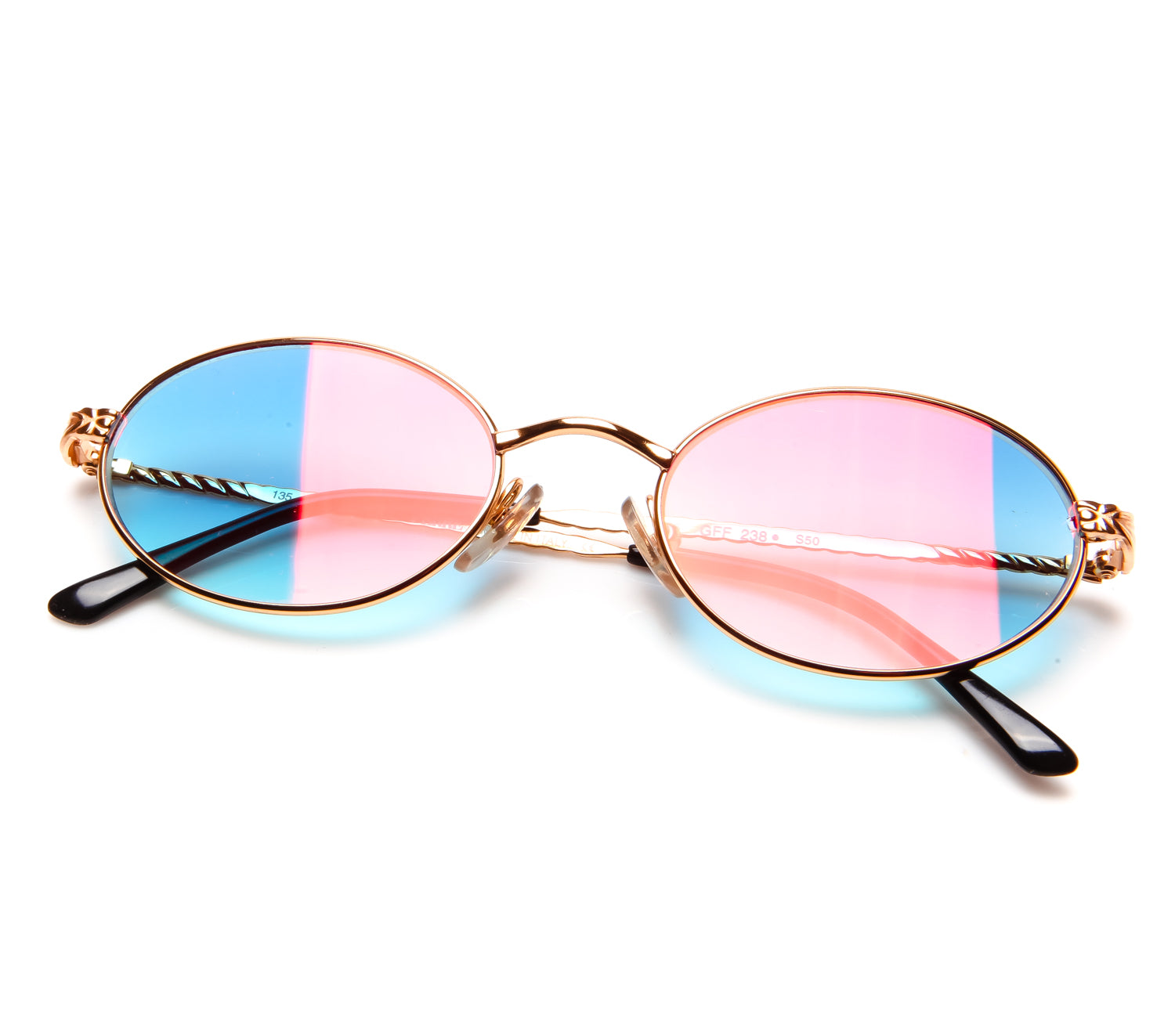 Gianfranco Ferre 238 (Royal Blue Two-Tone Gradient Multi Flash Flat Lens)