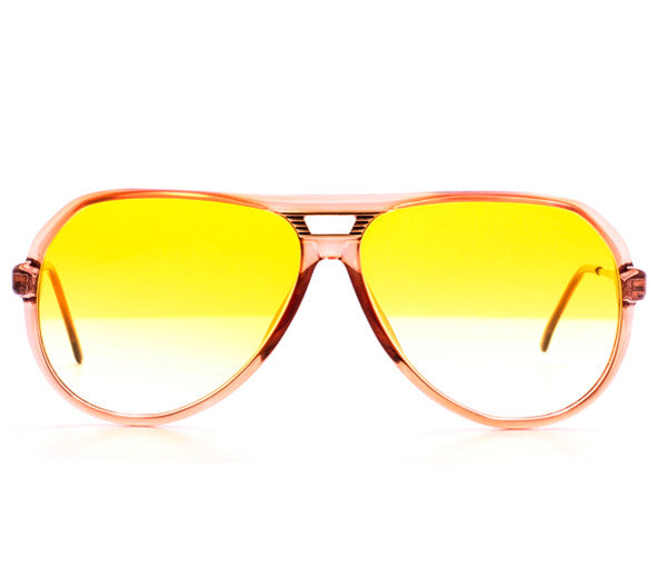 Vintage Frames De Niro Orange Gradient Zero Base Curve Lenses Front