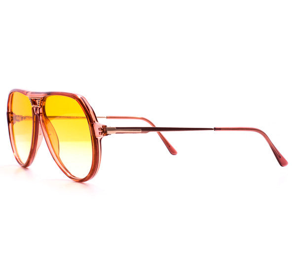 Vintage Frames De Niro Orange Gradient Zero Base Curve Lenses Side