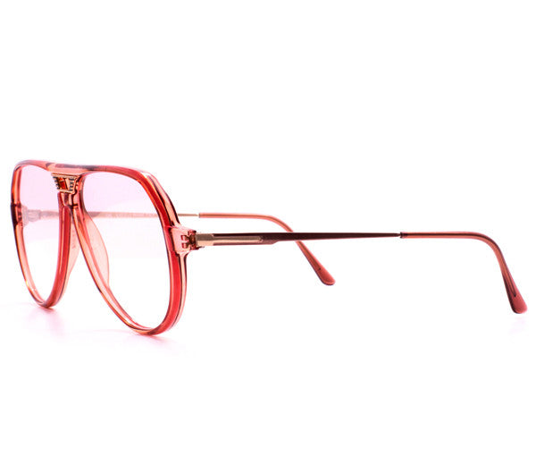 Vintage Frames De Niro Pink Flash Gradient Zero Base Curve Lenses Side
