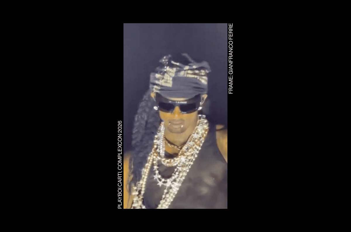 Playboi Carti wearing vintage Gianfranco Ferre sunglasses