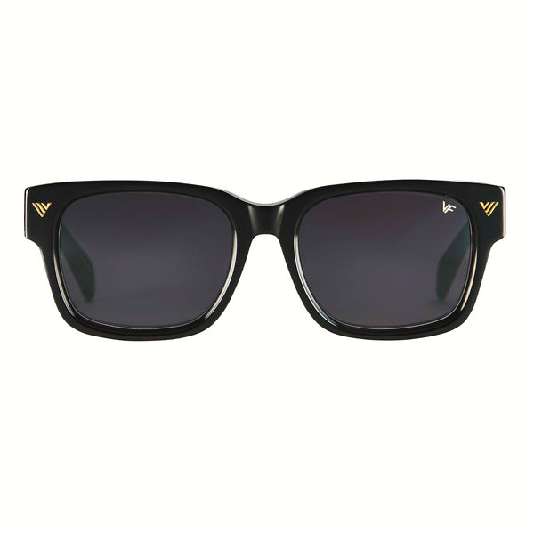 Bowie XL Black and Clear Acetate – Vintage Frames Company display picture 1