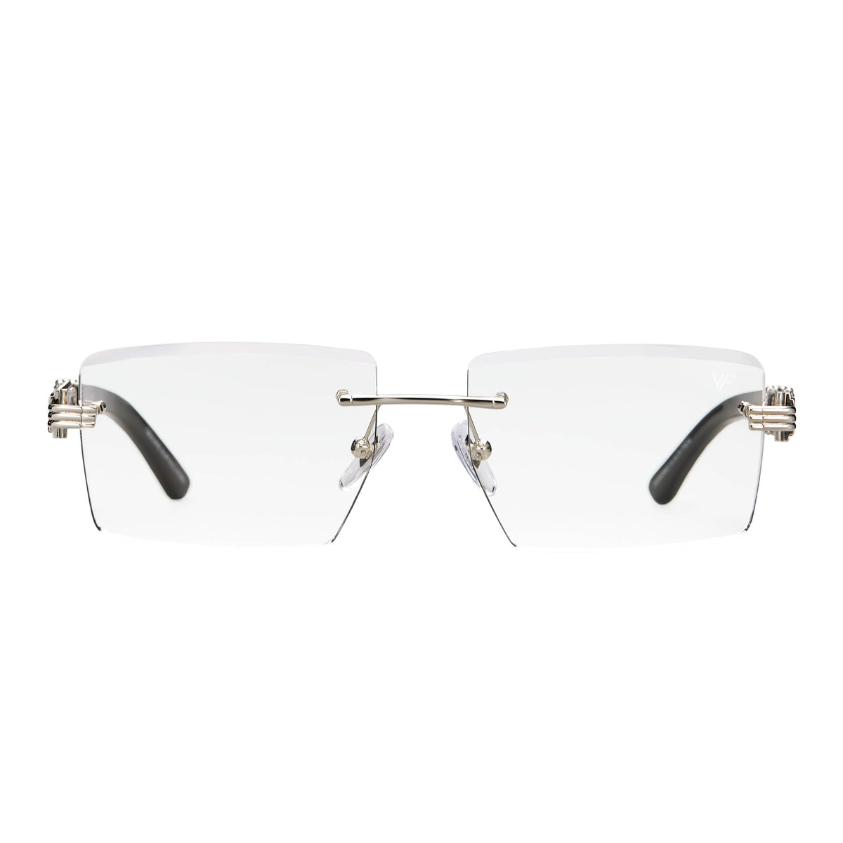 Icon Buffs Rimless Black Buffalo Horn 24KT White Gold  display picture 1