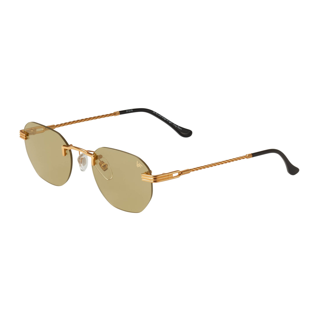 Lunettes De Soleil Vintage - Monture Dorée, Marque Vintage Frame Company, Pour Homme, Occasion