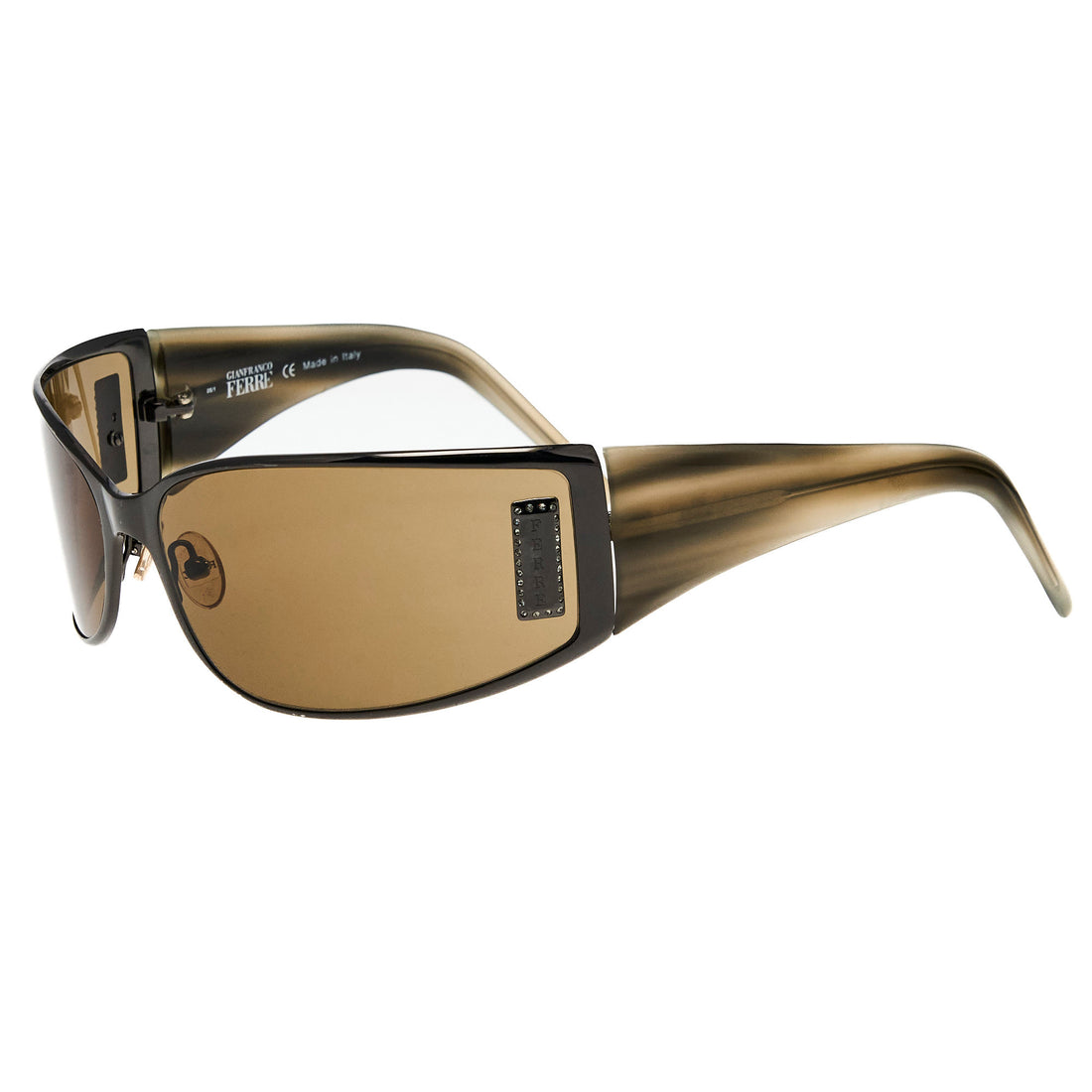 Prada SPR04f Brown and Gold Sunglasses Prada | Accessories | Prada Spr 4f Sunglasses Authentic Made  main image 3