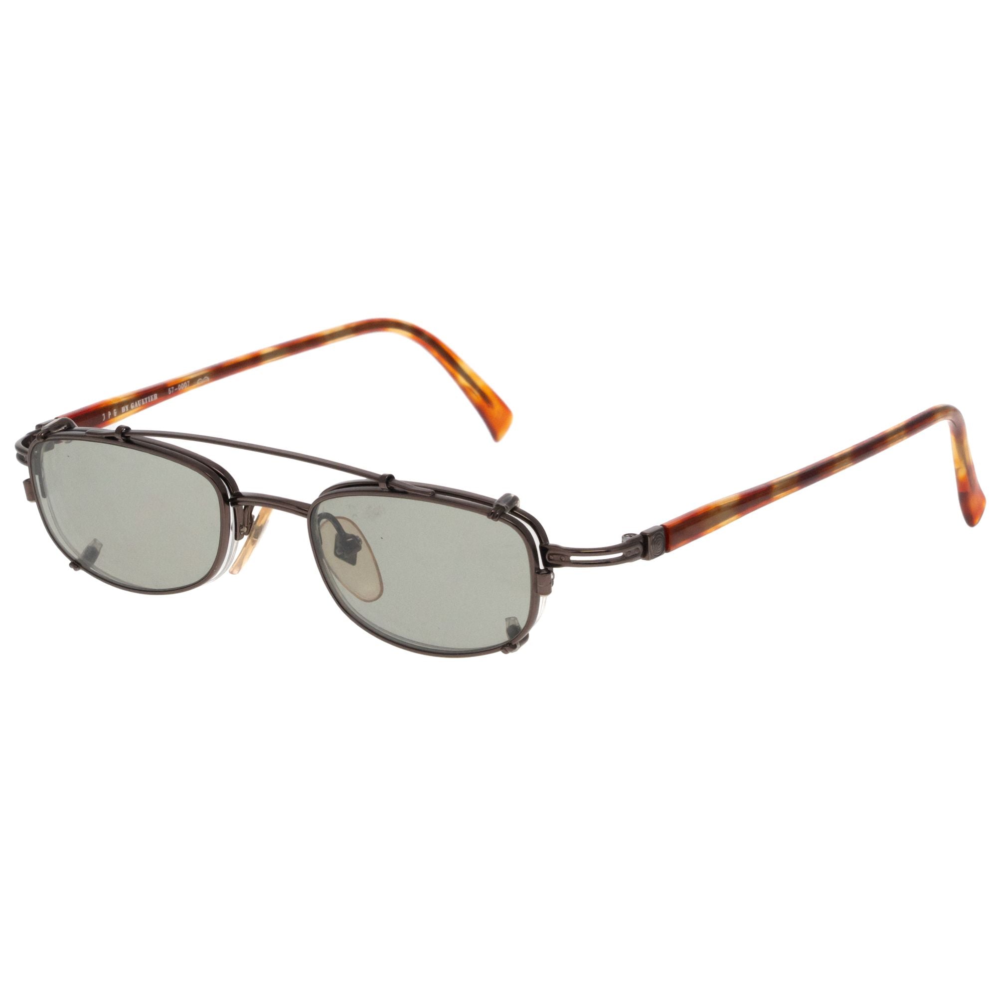 Jean Paul Gaultier 眼鏡➕フォトフレーム付き Jean Paul Gaultier 57 0007 4 (Green Clip-on) – Vintage Frames Company