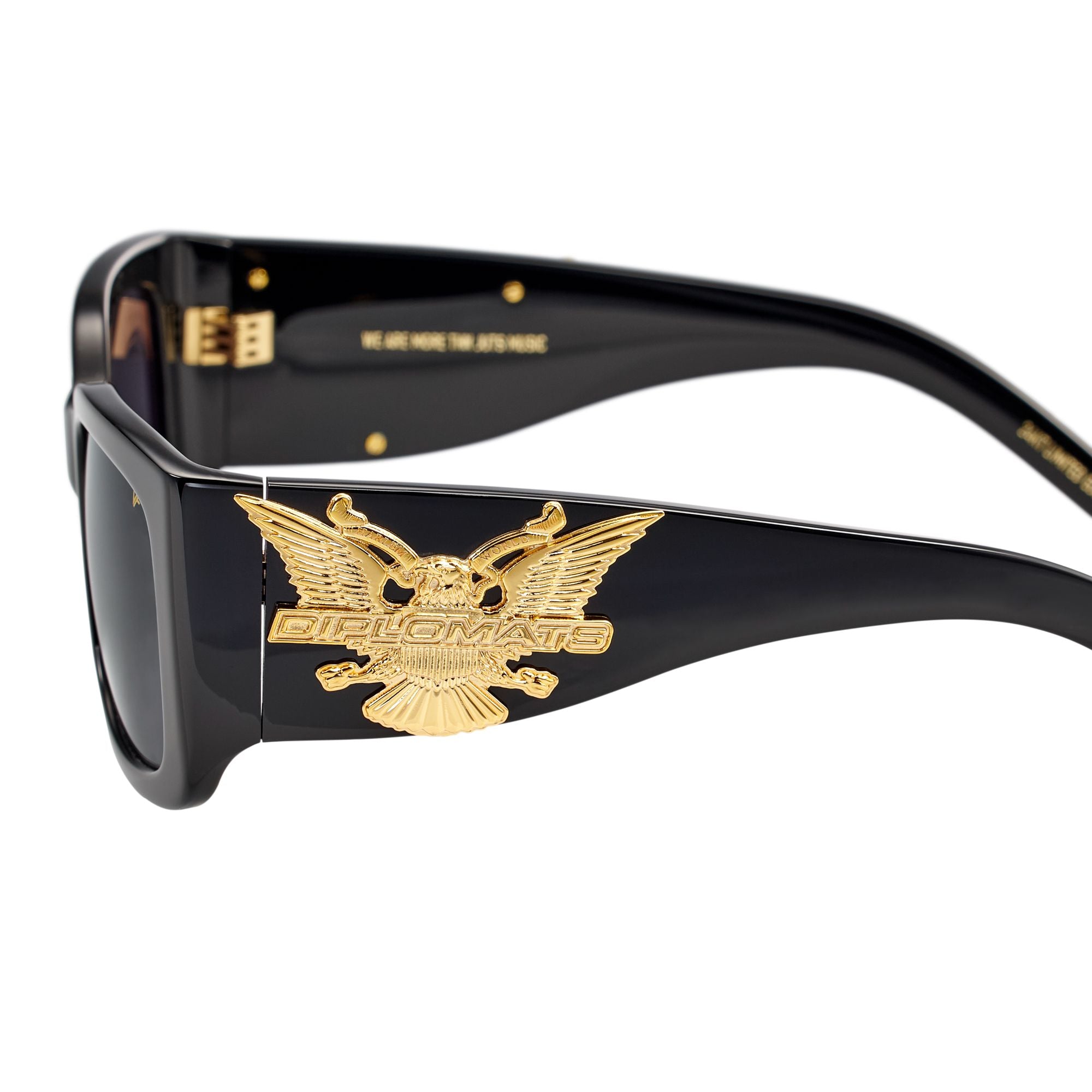 小物  sunglasses archive Gold frame Logo The Diplomats x Vintage Frames Limited Edition Black Sunglasses