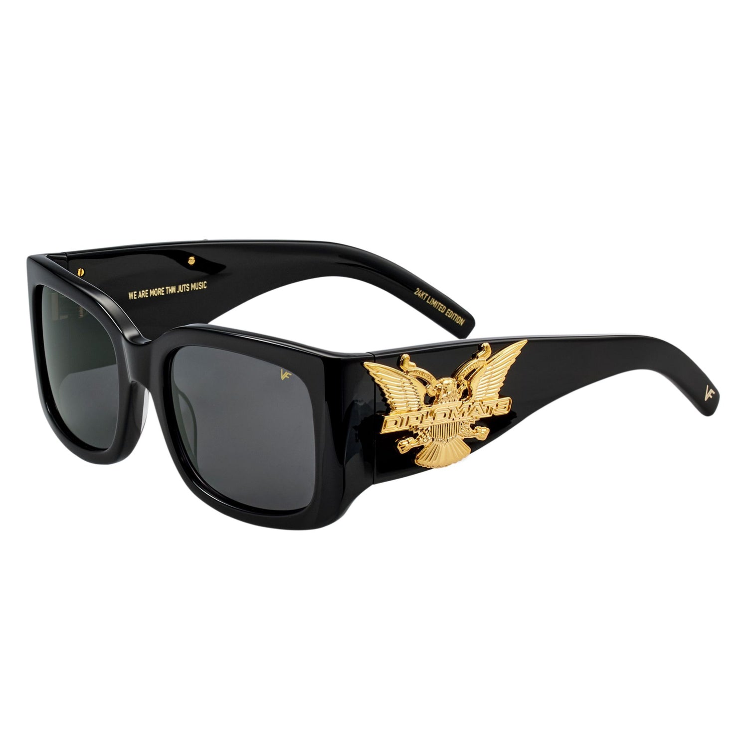 The Diplomats x Vintage Frames Limited Edition Black Sunglasses