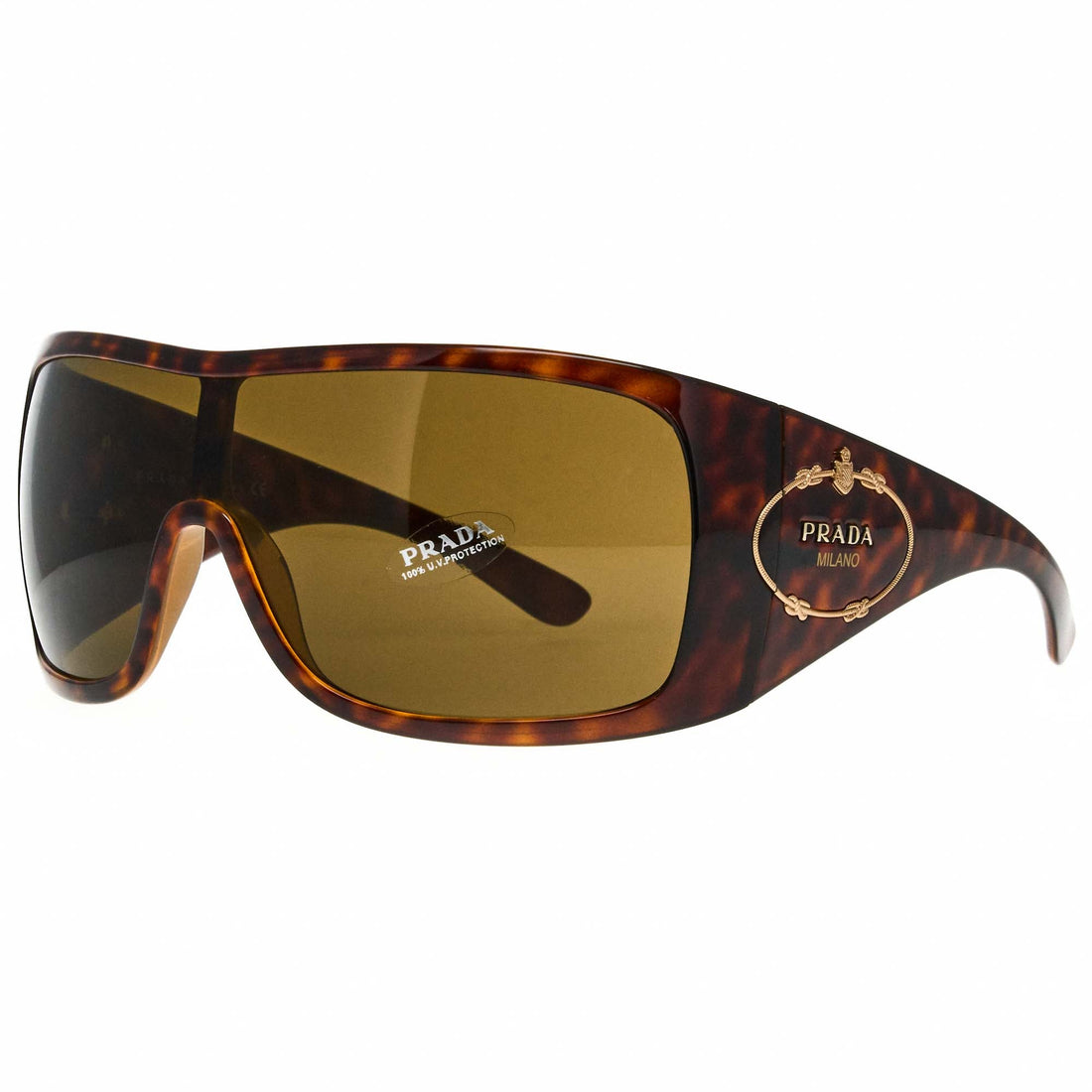 Prada Sunglasses SPR 611 Mask Gold Luxury Vintage Prada SPR 61I 1BC-4V1 – Vintage Frames Company main image 3