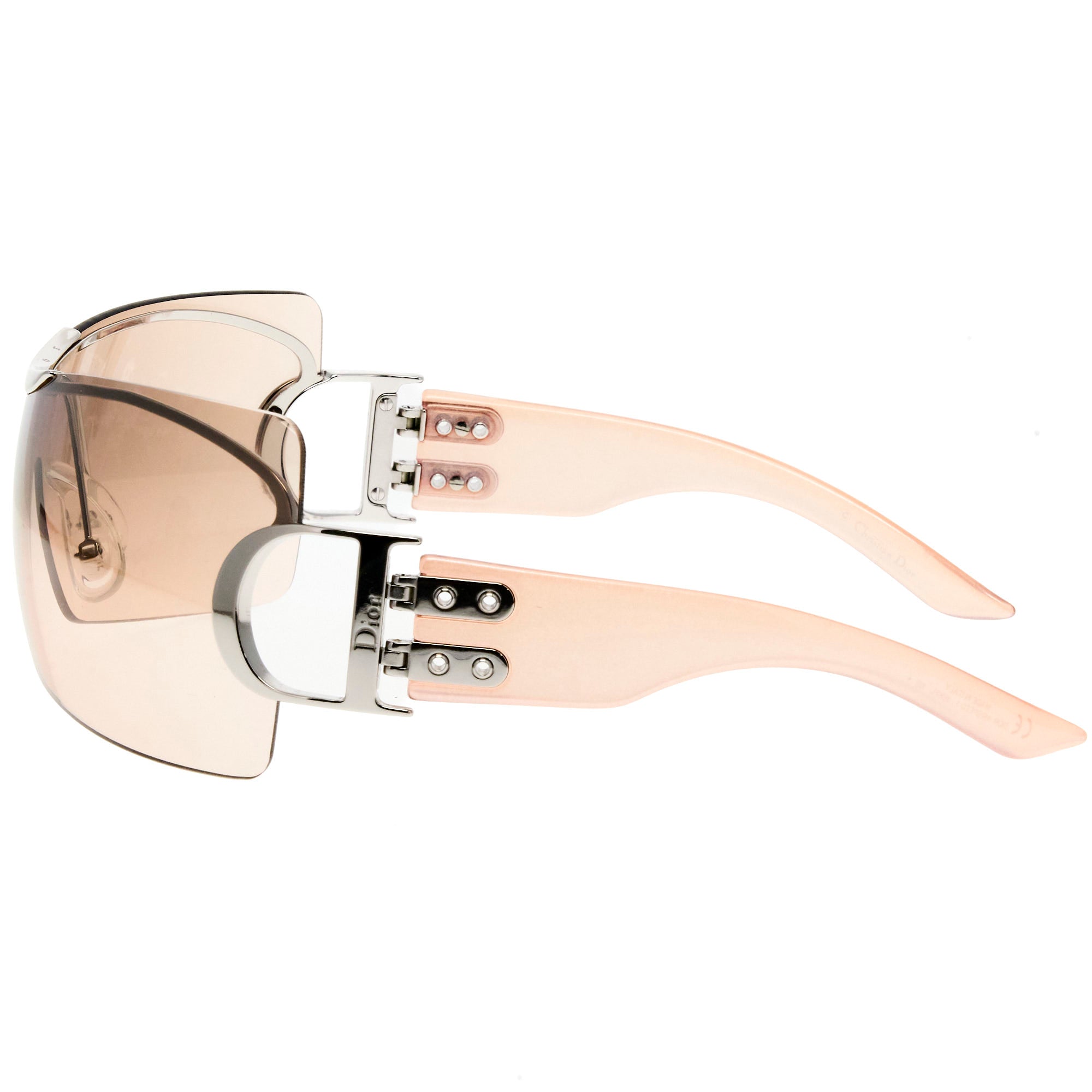 Christian Dior ラインストーン装飾 ビッグフレーム サングラス 30Montaigne S8U Brown Tortoiseshell-Effect Square Sunglasses | DIOR