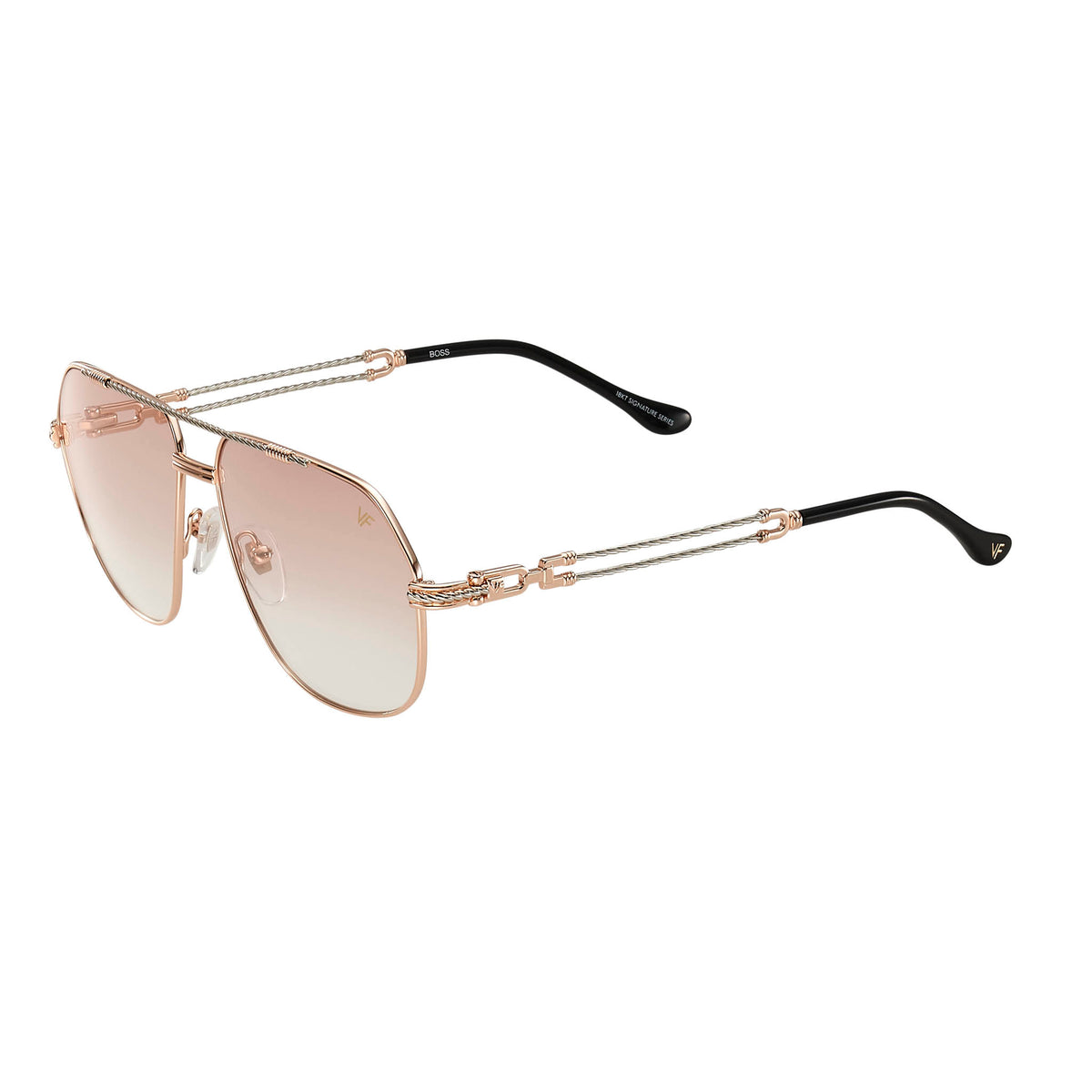Boss Double Rope Edition 18KT Two-Tone Rose Gold – Vintage Frames Company