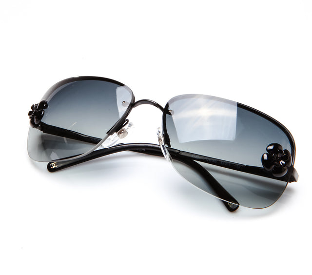 CHANEL, Accessories, Chanel Black Oversized Chunky Sunglasses