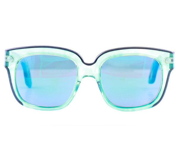 Emmanuelle Khahn 8080 Clear Green Iridium Lenses Front