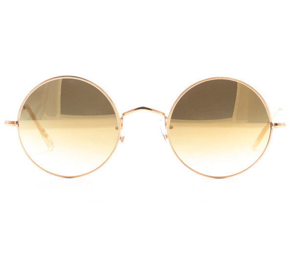 Vintage Hilton Classic 2 14KT RG Frames Front w/ Olive Gradient Mirror Lenses