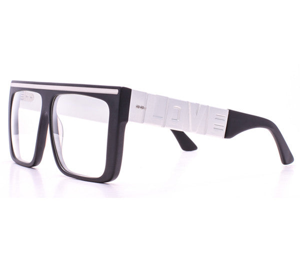Vintage Frames by Corey Shapiro Love/Hate II Matte Black/Silver Side