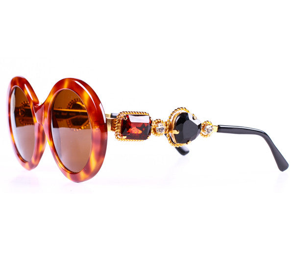 Tortoise/Gold Brown Round - Main Image