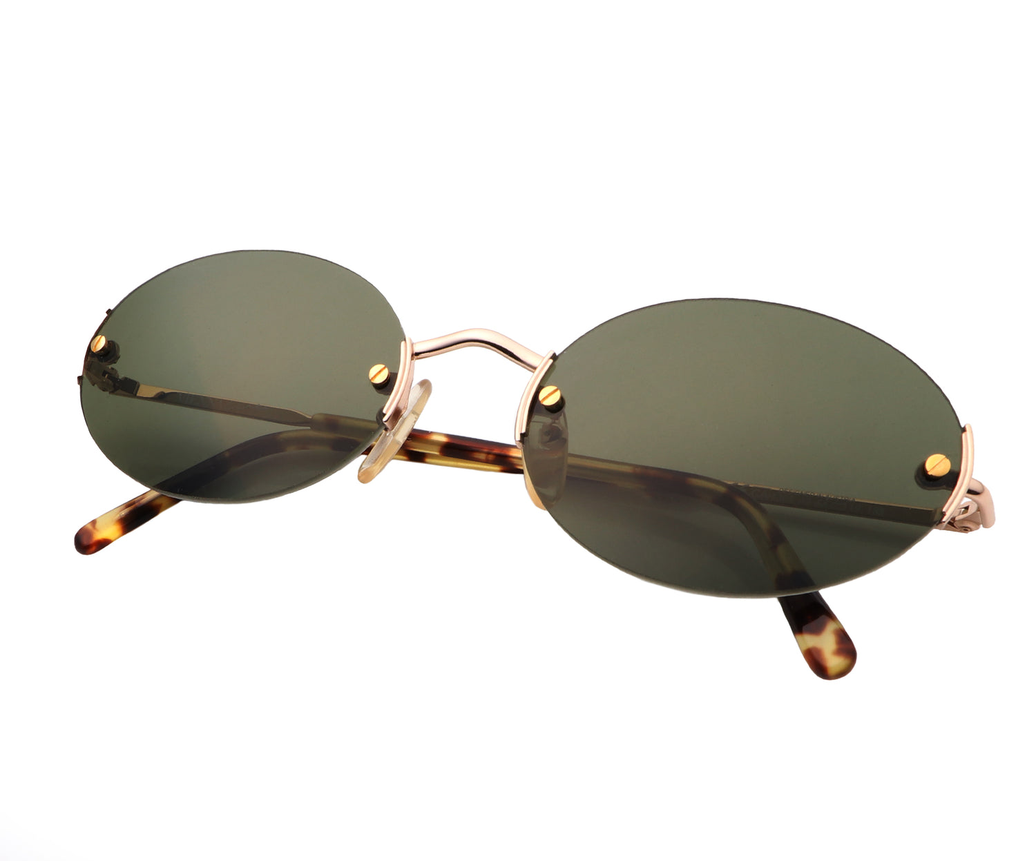 Gold Tortoise Black Rimless