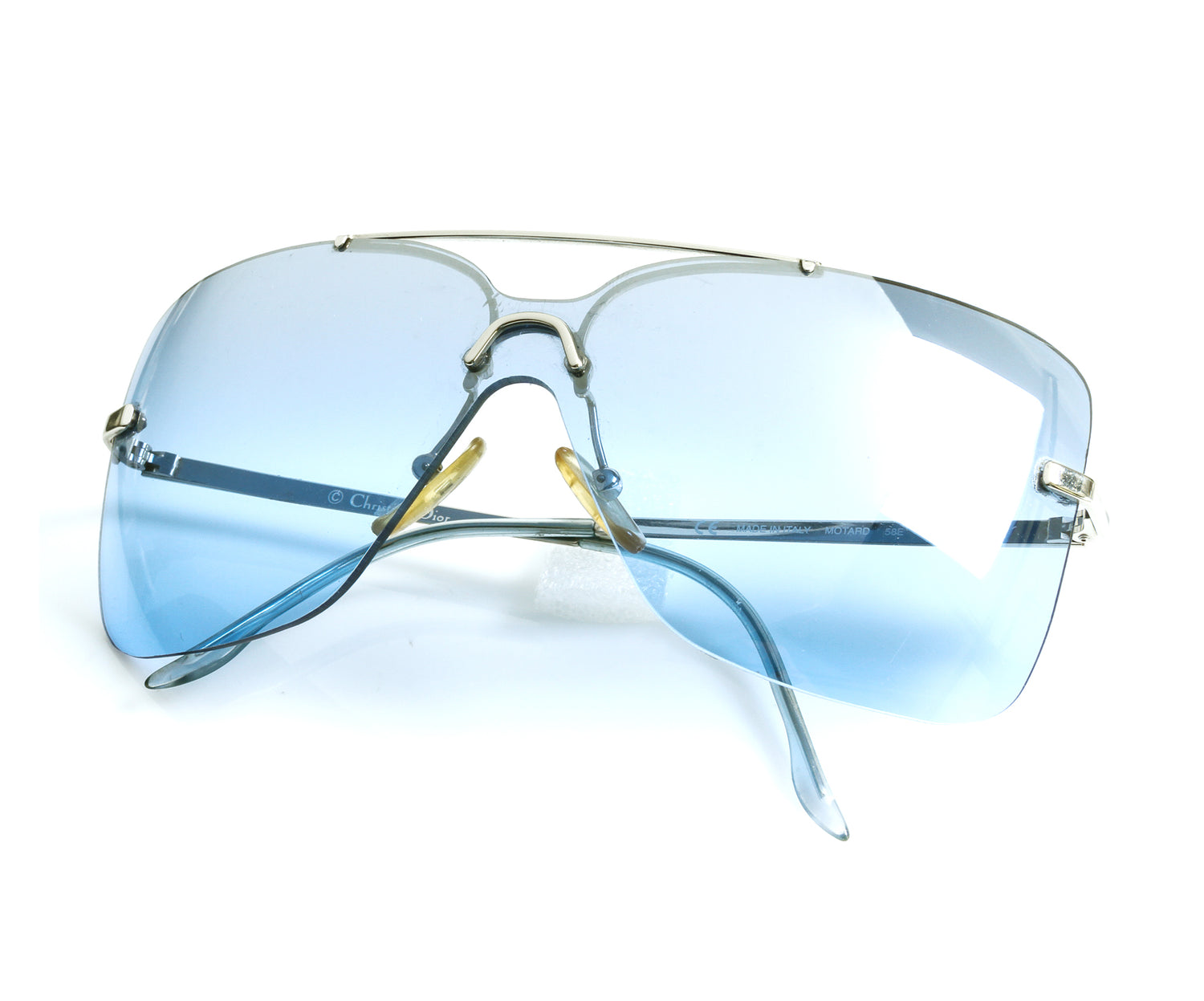 Vintage Sunglasses Dior Blue Aviator Sunglasses Dior Rimless