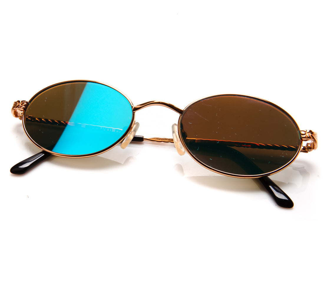 Gianfranco Ferre 238 (Black Blue Mirror Flat Lens)