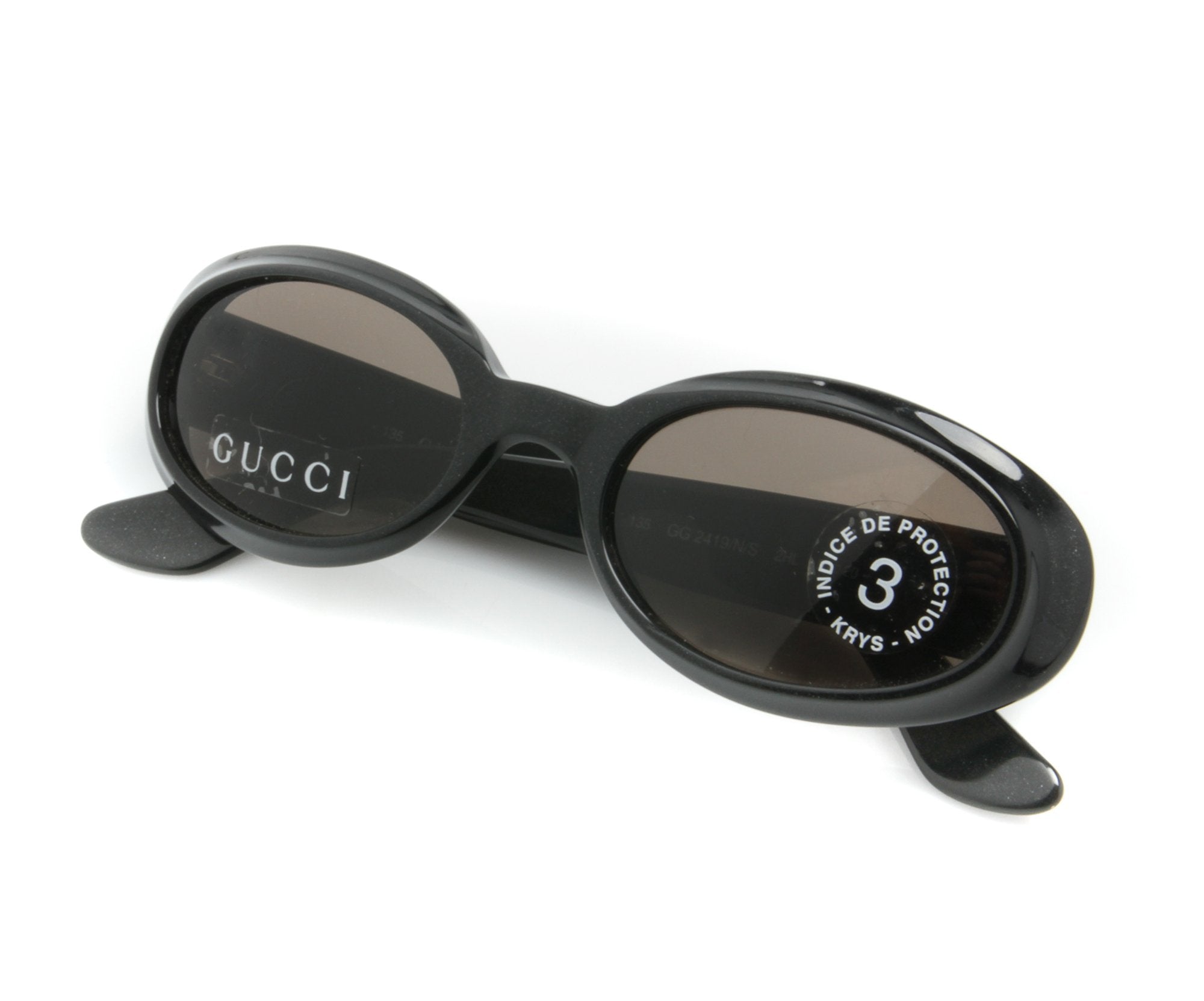 Gucci Black/Brown GG 2419 Vintage Oval Sunglasses Gucci