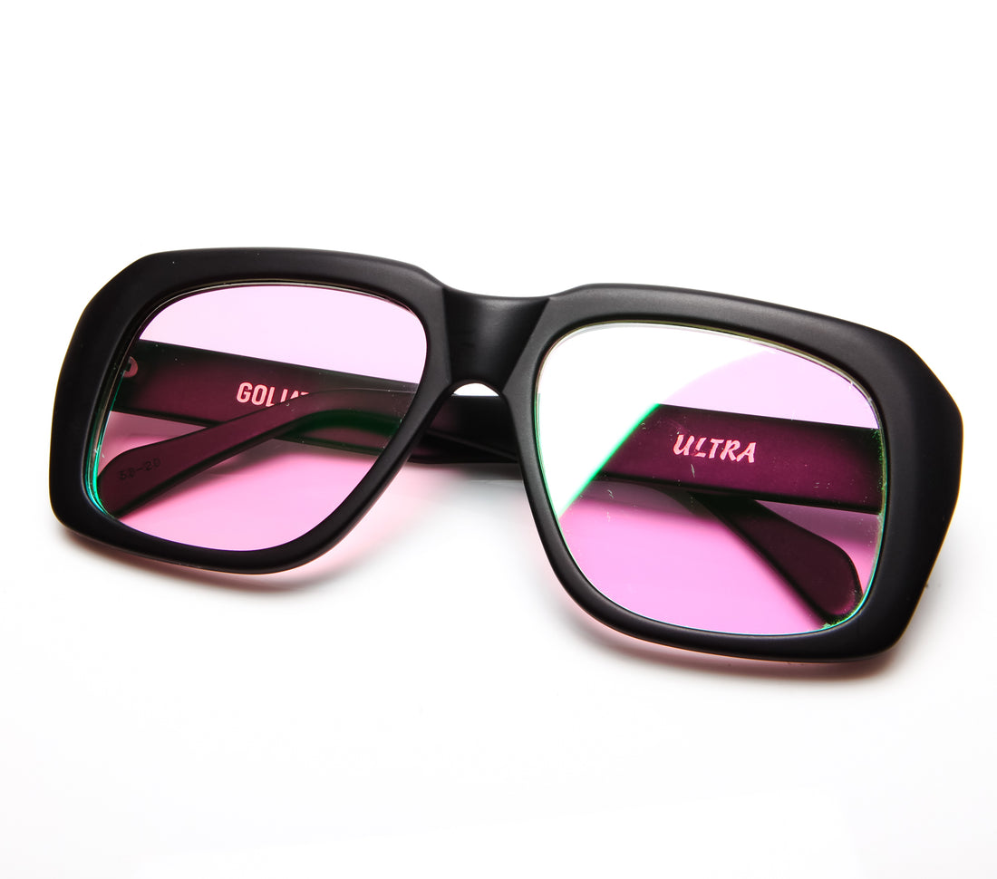 Ultra Goliath Matte Black Multi Flash Pink Flat Lens